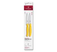 Juego de cuchillos SWISS CLASSIC 10 cm, juego de 2 piezas, amarillo, plástico, Victorinox