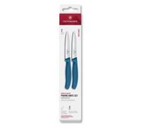 Juego de cuchillos SWISS CLASSIC 10 cm, juego de 2 piezas, azul, plástico, Victorinox