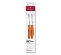 Juego de cuchillos SWISS CLASSIC 10 cm, juego de 2 piezas, naranja, plástico, Victorinox