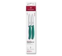 Juego de cuchillos SWISS CLASSIC 10 cm, juego de 2 uds., verde, plástico, Victorinox