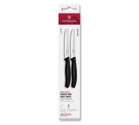 Juego de cuchillos SWISS CLASSIC 11 cm, juego de 2 piezas, dentado, negro, plástico, Victorinox