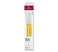 Juego de cuchillos SWISS CLASSIC 11 cm, juego de 2 pzs., dentados, amarillo, plástico, Victorinox