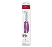 Juego de cuchillos SWISS CLASSIC 11 cm, set de 2 piezas, dentado, morado, plástico, Victorinox