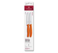 Juego de cuchillos SWISS CLASSIC 11 cm, set de 2 piezas, dentados, naranja, plástico, Victorinox