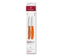 Juego de cuchillos SWISS CLASSIC 8 cm, juego de 2 uds., naranja, plástico, Victorinox