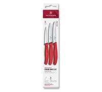 Juego de cuchillos SWISS CLASSIC, set de 3 piezas, rojo, plástico, Victorinox
