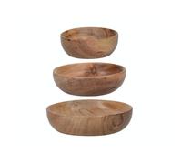 Juego de Cuencos de Madera Naturals de Creative Tops para Aperitivos y Salsas - 3 Tamaños - Diseño Sencillo y Estilo Orgánico