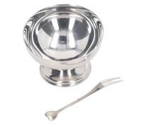 Juego de Cuencos para Helado de Acero Inoxidable con Tenedor, Elegante Servicio de Postre para Fiestas en Casa, Bodas y Más (200ML)