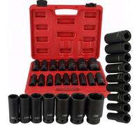Juego De Dados Para Llave De Impacto 1/2″ 10-32 Mm 15 Piezas Largo CrMo Acero