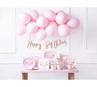 Juego de decoración de fiesta, diseño de gato rosa, platos de fiesta de cumpleaños, tazas, servilletas, pajitas