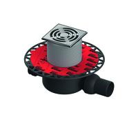 Juego de desagüe TECEdrainpoint S 122, estándar, con brida universal Seal System, con marco de rejilla de acero inoxidable, 3601202