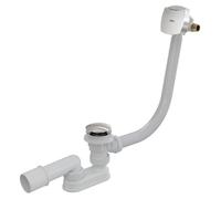 Juego de desagüe y desbordamiento para bañera Alcadrain, sistema CLICK/CLACK con función de llenado, cromado, 120 cm
