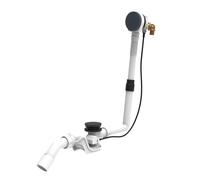 Juego de desagüe y rebosadero LAUFEN, con función de entrada de bañera, para bañera de acero/acrílico sanitario, H2951434500001, Color: Negro Mate
