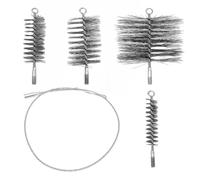 Juego De Deshollinador Chimenea, Cepillo Tubo Estufa Acero, Kit Barrido Humos, Cepillos Eliminación Hollín for Conducto Ventilación Campana, 5 Uds