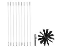 Juego De Deshollinador Chimeneas Flexible, Cepillo Barrido Humos 100/150mm Y Kit Varillas, Limpieza Hollín, Herramienta Nailon(15cm)