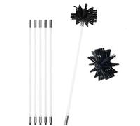 Juego De Deshollinador Chimeneas Flexible, Cepillo Barrido Humos Y Kit Varillas, Limpieza Hollín, Herramienta Nailon Práctica