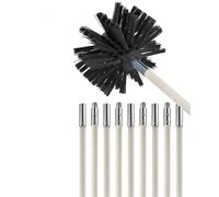 Juego De Deshollinador Chimeneas Flexible, Cepillo for Barrer Humos Y Kit Varillas, Limpieza Hollín, Herramienta Nailon