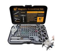 Juego de Destornillador con Trinquete Magnético - Kit Multifunción de Herramientas en T 66 en 1,Mini Juego de Trinquete Ergonómico - para Taller, Garaje, Electrónica,