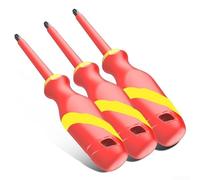 Juego de destornilladores aislados, destornilladores VDE, herramientas de electricista de 1000 V, acero de aleación, agarre ergonómico, kit de 8 piezas para profesionales (3 piezas ph)