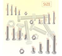Juego de destornilladores con tornillos hexagonales, tuercas y tornillos de acero inoxidable, de 16 piezas, para