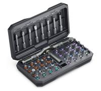 Juego de destornilladores de 42 piezas - Puntas magnéticas - Destornilladores de trinquete - Kit de reparación portátil - Kit multi-trinquete - 40 piezas - Destornillador