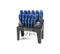 Juego de destornilladores de agarre suave HBM Profi de 44 piezas, juego de llaves Allen y juego de bits