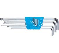 GEDORE Juego de llaves Allen H 42 KEL-88 extralargas, cabeza esférica, 8 piezas 2-10 mm