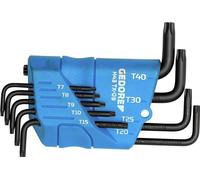 Juego de destornilladores de ángulo Gedore en soporte, 9 piezas, con puntas TORX T7-T40, H 43, TX-09