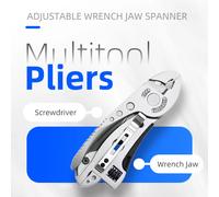 Juego de destornilladores de bolsillo Alicates multiherramienta | Llave de mandíbula con llave ajustable - Mini destornilladores múltiples para supervivencia de reparación al aire libre 1pc