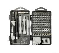Juego de destornilladores de precisión 115 en 1 para reparación de electrónica con brocas CR-V y soporte magnético para teléfono, portátil, consola, reloj, gafas, kit de bricolaje gris (gris)