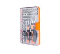 Juego de destornilladores de trinquete 42 en 1, puntas de acero al cromo vanadio con mango reversible de 36 dientes, kit de precisión para electrónica y reparación del hogar