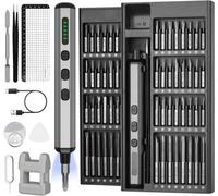 Juego de destornilladores eléctricos con 64 puntas de precisión magnéticas, micro, 72 en 1, con 5 niveles de torque
