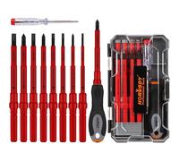 Juego de Destornilladores Eléctricos VDE 1000V Aislados con Puntas Intercambiables y Estuche Organizador Juego De Herramientas Para Reparación De Electricista