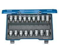 Juego de destornilladores Gedore de 1/2", 17 piezas, para tornillos TORX internos y externos, modelo ITX 19 TX-017