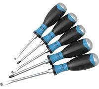 Juego de destornilladores HAZET 810U-1/5 I 5 piezas, 3 x destornilladores de ranura, 2 x destornilladores Phillips I con mango ergonómico de 3 componentes para la máxima transmisión de fuerza