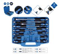 KS Tools Juego de destornilladores y puntas ERGOTORQUEplus, mango de 2 componentes, 39 piezas