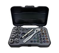 Juego de destornilladores magnéticos 34 en 1 portátil multibroca universal | Destornillador de trinquete magnético para electrónica, proyectos de bricolaje, electrodomésticos, bicicletas, computadoras