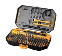 Juego de destornilladores magnéticos - Kit de precisión de 145 piezas | | Brocas de acero S2, ejes de extensión, mango antideslizante, funda rígida incluida, para reparación de electrónica y hogar
