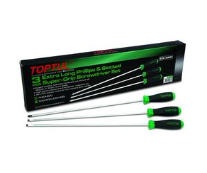 Juego de destornilladores mixtos TOPTUL 3uds. PH2x400 Schlitz 6.5x400