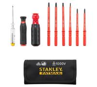 Juego De Destornilladores Multi-Bit VDE FatMax Stanley En Funda (10 Piezas)