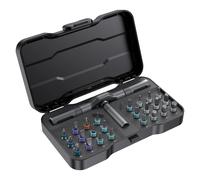 Juego de Destornilladores Multifunción con Trinquete VMAN 24/66/100 en 1, Puntas Magnéticas, Mini Kit de Herramientas de Reparación, Herramienta Doméstica para PC y iPhone 30in1Black