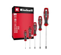 Juego de destornilladores originales Einhell de 5 piezas (cuchillas CRV, punta magnética, tamaños de pH, asas ergonómicas, agujeros para colgar)