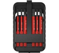 Juego de destornilladores slimBit eléctricos, 6 piezas (plano, plano/estrella, Pozidriv), marca WIHA