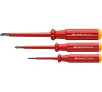 Juego de destornilladores VDE de 3 piezas, tipo PH, de la marca Swiss Tools, en caja clásica