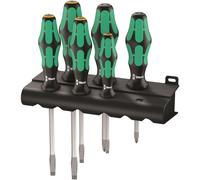 Wera Juego de destornilladores hexagonales 334/355 SK/6 Kraftform Plus Lasertip + Bandeja 6 piezas