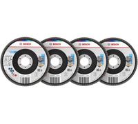 Juego de discos de lija para amoladora X451, 125 x 22,23 mm, granos K40/K60/K80/K120, eje Z29, juego de 60 piezas