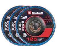 Juego de discos de listones de cerámica originales (accesorios para amoladora angular, incluye 3 discos de listones curvados K60, Ø125 mm, adecuado para amoladora angular con Ø125 mm)