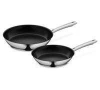 Juego de dos sartenes WMF Nordic Profi, de 24 y 28 cm, de acero inoxidable con revestimiento negro