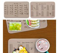 Juego de dos tablas para el desayuno, ideales para el inicio del curso escolar, hechas de madera de haya, con dimensiones de 22x14x1 cm