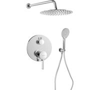 Juego de ducha empotrado Sapho ICONIC, con grifo, 2 salidas, cromado